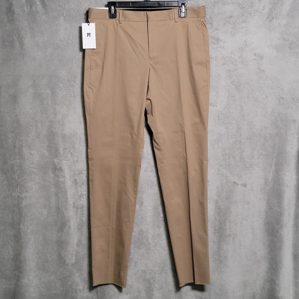 PT Torino Pants Mens 35x34 Beige Active Epsilon Stretch Tech Chino Slim Trousers